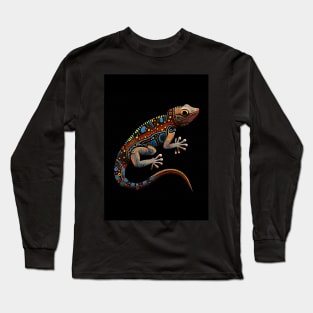 Aboriginal Art Inspired Lizard dot art painting Long Sleeve T-Shirt